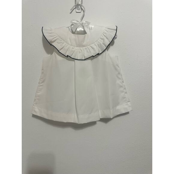 Jacadi Blanc Blouse POUMBIS NWT 6M36M quality fabric Paris baby girl clothes - Picture 4 of 5